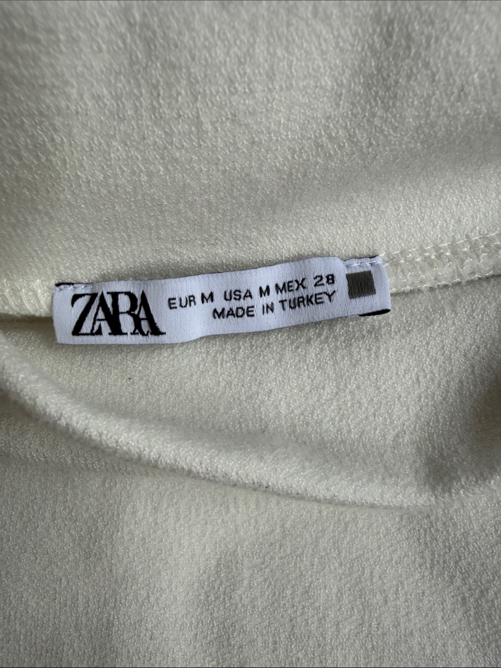 Zara Ivory Off-Shoulder Knit Mini Dress - Picture 3 of 3
